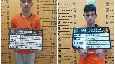 Polsek Medan Kota Amankan 2 Orang Tersangka Pengedar Sabu