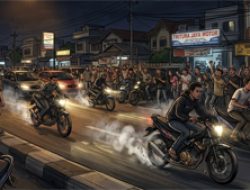 Polisi Amankan Sejumlah Pemuda dan Sepeda Motor dalam Operasi Balap Liar di Jalan Tritura