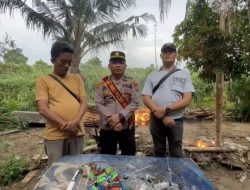 Berantas Peredaran Narkotika, Polsek Medan Baru Bongkar dan Bakar Gubuk di Jalan Bahagia