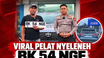 Mobil Berpelat “BK 54 NGE” Viral di Medan, Pemilik Minta Maaf dan Diingatkan Polisi